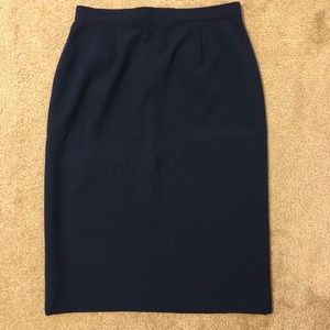 TALL Liz Baker Navy Blue Pencil Skirt in 10T NWT